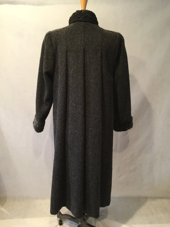 ABRIGO VINTAGE SEARLE GRIS CARBÓN CON ACENTO DE LANA DE CORDERO DE UN SOLO PECHO-TALLA 6 Foto 4 de 4