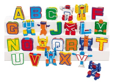 Lakeshore Alpha-Bots Transforming Alphabet Robots Complete ABC New In Package