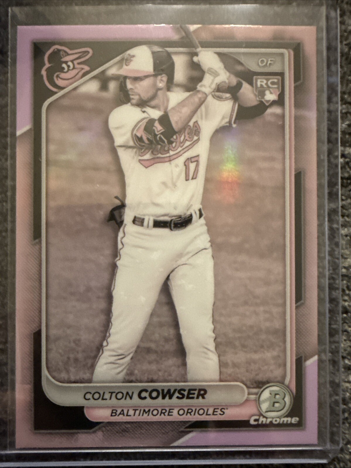 2024 Colton Cowser Bowman Chrome Pearl Refractor SSP Baltimore Orioles Rookie RC