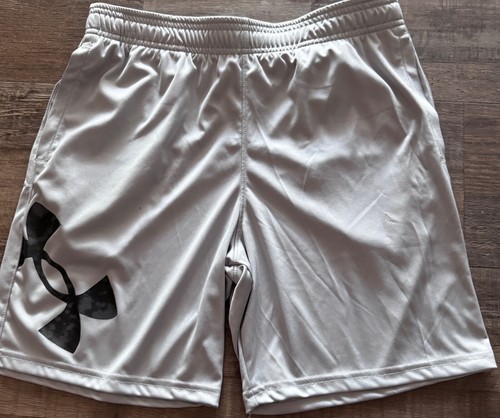 NWT Under Armour YXL Black/Light Light Gray/Gray BIG LOGO Shorts Set XL - Picture 4 of 4