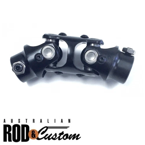 3/4"DD - 3/4" DD Double Universal Steering Joint Black - Hot Rod - Engineer Cert