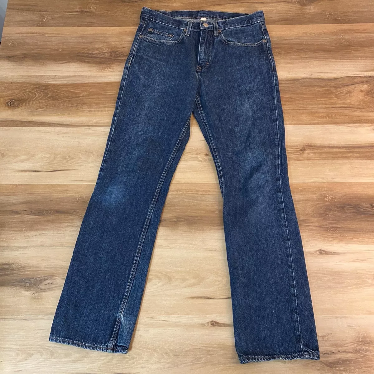 Banana Republic Jeans Mens 30 x 32 Straight Fit Dark Wash Distressed