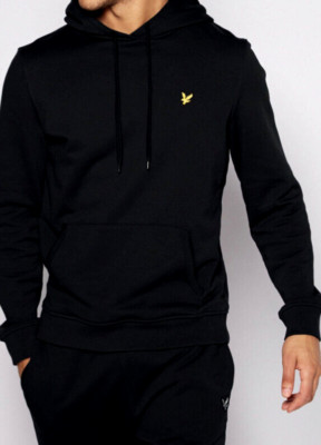 Neu Herren Lyle & Scott ML416VOG Overhead Hoodie schwarz UVP 65 