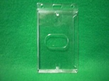 4 Pack Vertical ID Badge Holders, 3 3/4" x 2 1/4", Side Load, One Card