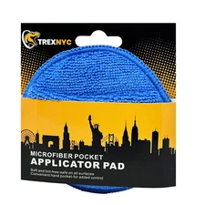 TrexNYC Microfiber Wax Applicator Pads with Finger Pocket