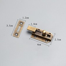 40mm Door Window Brass Push Pull Pin Security Loaded Latch, Bronze Tone