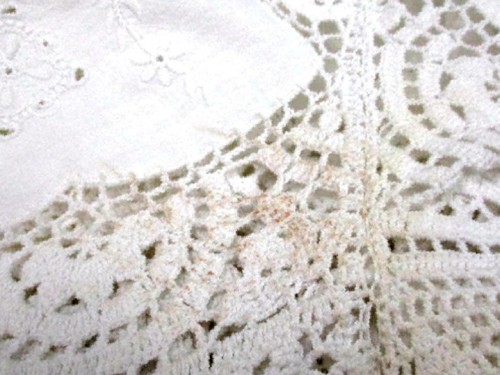 CHLOE WHITE EMBROIDERED CROCHET LACE V-NECK DRESS SZ.34/XS - Picture 5 of 6