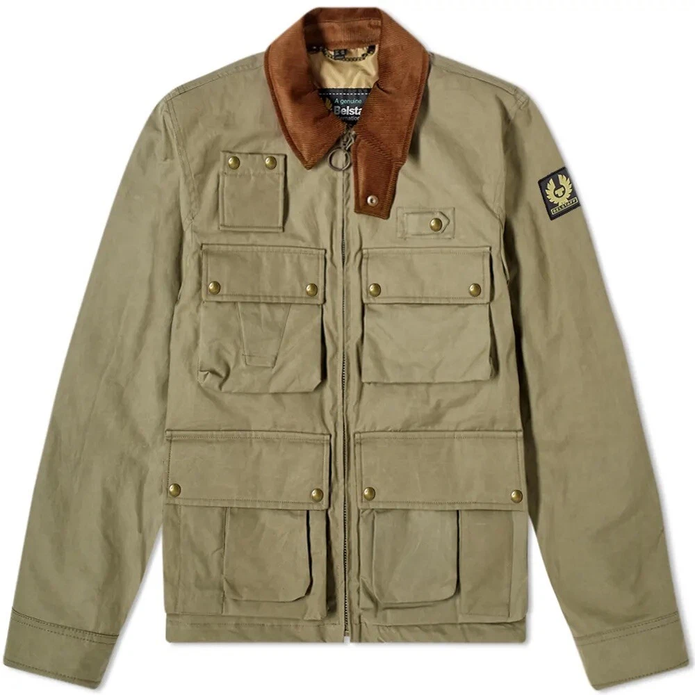Belstaff Mens Castmaster Jacket Sage Green UK38 IT48 RRP £550