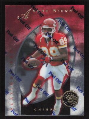 1997 Pinnacle Totally Certified Platinum Red #93 Andre Rison Kansas ...