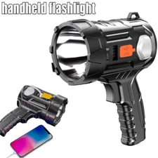 3000000LM Super Bright Solar Rechargeable LED Spotlight Flashlight Searchlight