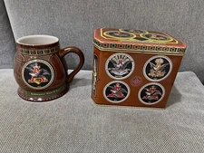 Anheuser Busch Historical A & Eagle Beer Stein 1930 Edition w/ Tin Box