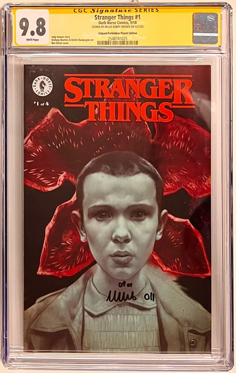 CGC SS 9.8 STRANGER THINGS #1 COMIC SIGNED BY MILLIE BOBBY BROWN DARK HORSE