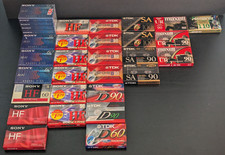 Lot of 32 Assorted NEW BLANK SEALED Audio Cassette Tapes TDK/Sony/Maxell/Memorex