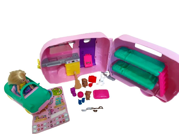 Barbie Club Chelsea Camper Playset Doll, Puppy-MISSING PARTS AS SEEN IN IMAGE