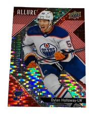 2024-25 Upper Deck Allure Red Rainbow NHL Card #92 Dylan Holloway, Edmonton