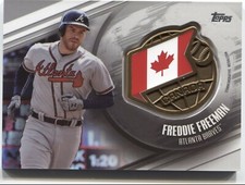 2020 Topps Series 1 FREDDIE FREEMAN Global Game Medallion - BRAVES - Canada