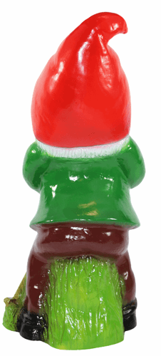 Gartenzwerg Deko Garten Figur Zwerg Gärtner mit Rechen aus Kunststoff H 45 cm - Bild 5 von 5