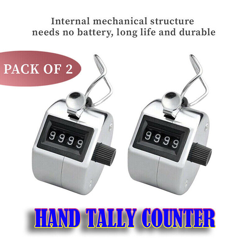 4 Digit Number Clicker Sport Golf HandHeld Tally Counter Clicker