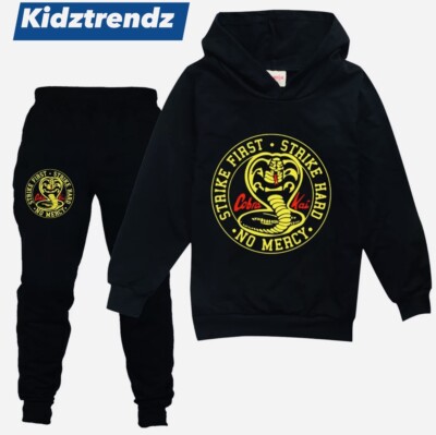 Kinder Jungen Mädchen Teenager Erwachsene Cobra Kai Film TV Trainingsanzug Hoodies Trendy NEU