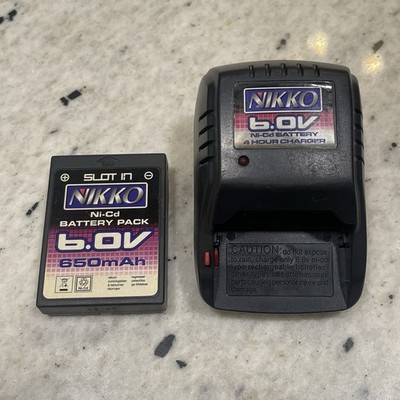 niko、ページ NIKKO 6.0V 650mAh Ni-Cd Slot in battery pack & 4 hour charger