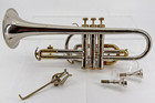 VINTAGE 1956 KING TEMPO CORNET LARGE BORE CLEVELAND OH TWO TONE WITH CASE — photo 7