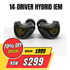 14-Driver in-Ear IEM Hi-Res Gaming Earphones 4 Knowles BAs  3 Dynamic Drivers