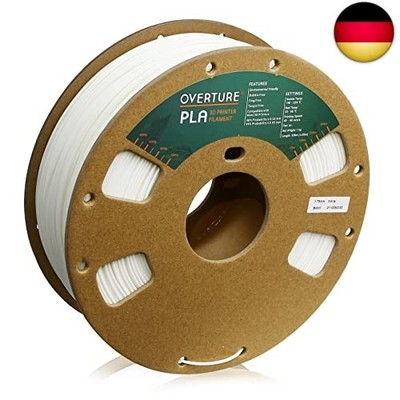 OVERTURE PLA Filament 1,75 mm , 1 kg (2,2 lbs) Spule, Maßgenauigkeit +/- 0,05 