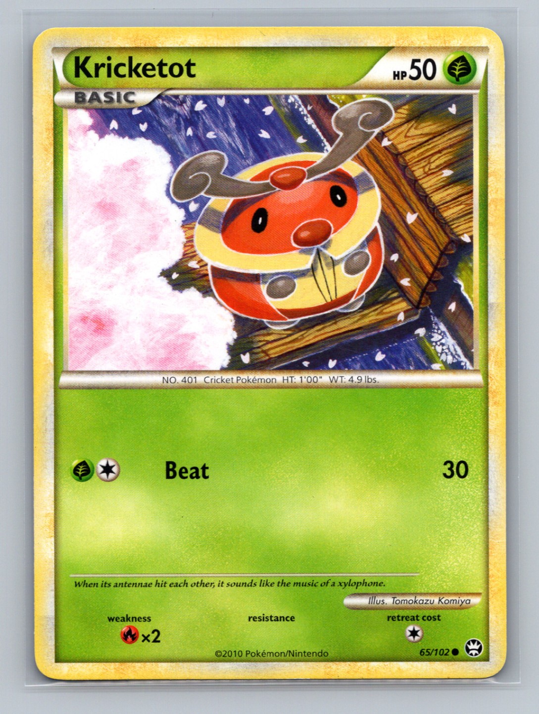 Pokémon TCG Kricketot 65/102 Triumphant Normal LP