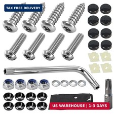 3rd-Gen Upgraded Anti Theft License Plate Screws Kit, Rustproof Stainless Steel
