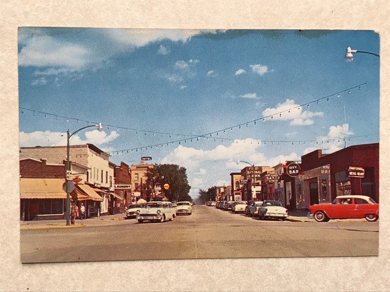 P667 Vintage Postcard Cass Lake Minnesota Main Street Looking East MN