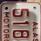 Embossed Dated 1976 Alaska MOTORCYCLE License Plate  — photo 5