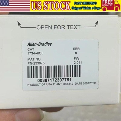 New Factory Sealed AB 1734-4IOL Interface IO Link Distributed I/O US Free Tax