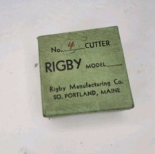Vintage Rigby Cloth Stripping Machine Cutter Head 4 with Box