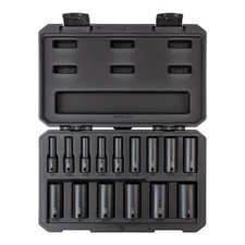 TEKTON 3/8 Inch Drive Deep 6-Point Impact Socket Set, 15-Piece (1/4-1 in.) - ...