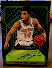 2018 Panini Obsidian - Matrix Auto Prizm Allonzo Trier #MA-ATR Green 25 /25 NYK