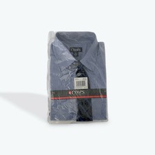 Chaps Men’s Dress Shirt Large 14–16 Blue Long Sleeve Button Down NWT