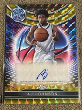 2024-25 Topps Chrome Sapphire Edition - #TCRA-AJ AJ Johnson Gold Rookie Auto /50
