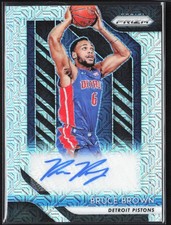 2018-19 Panini Prizm Bruce Brown Rookie Signatures Mojo Auto 25 Rs-brn Pistons