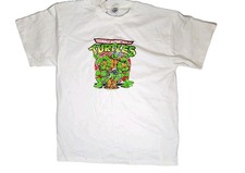 VTG Teenage Mutant Ninja Turtles T-Shirt Men's L TMNT White Cotton Y2K 2003 New