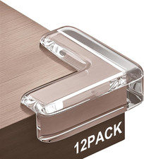 Corner Protectors, 12 Pack, Baby Proofing Corner Guards, Clear and Transparent C