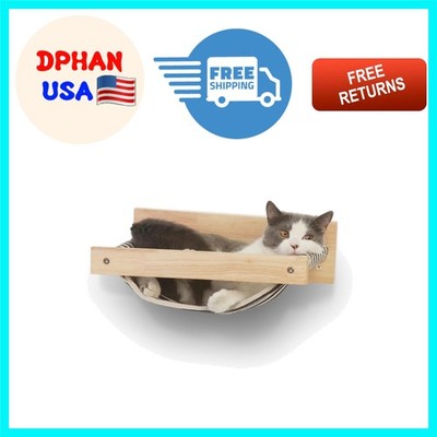 Elegant Cat Wall Furniture -  Rubberwood Hammock for Active Cats