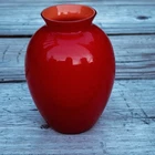 Vintage 1973 Carlo Moretti Aragosta Vase Red & Orange cased Murano glass Signed