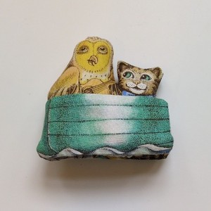 Vintage Cloth Toy Soft Book Anne Wilkinson Edward Lear The Owl & the Cat