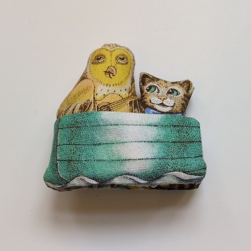 Vintage Cloth Toy Soft Book Anne Wilkinson Edward Lear The Owl & the Cat