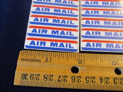 Vintage 59 Gummed Labels Stickers Air Mail Stickers NOS B128 | eBay