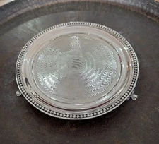 1850s Vintage Tiffany Young & Ellis 550 Broadway Sterling Silver Footed Salver  