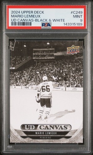 Mario Lemieux [Black White] #C249 2024 Upper Deck Canvas card