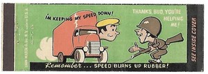 WWII, THE PORT OY NEW YORK AUTHORITY, SPEED BURNS UP RUBBER" , FULL LENGTH COVER