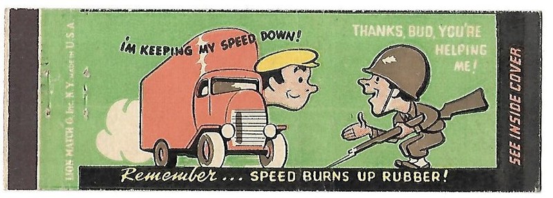 WWII, THE PORT OY NEW YORK AUTHORITY, SPEED BURNS UP RUBBER" , FULL LENGTH COVER