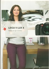 LEICA DEPLIANT FOTOCAMERA COMPATTA V-LUX 4  FORMATO A4